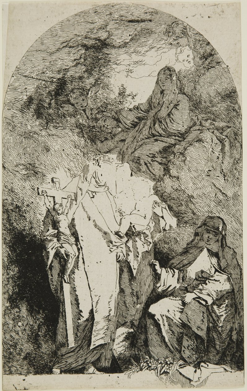 SS ile Madonna. Catherine, Lima'dan Rose ve Montepulciano'dan Agnes by Jean Honore Fragonard