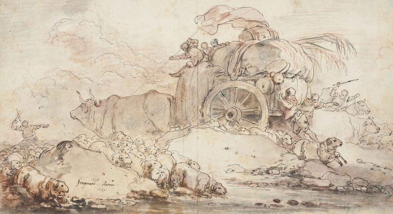 Durmuş Araba, 1759 by Jean Honore Fragonard