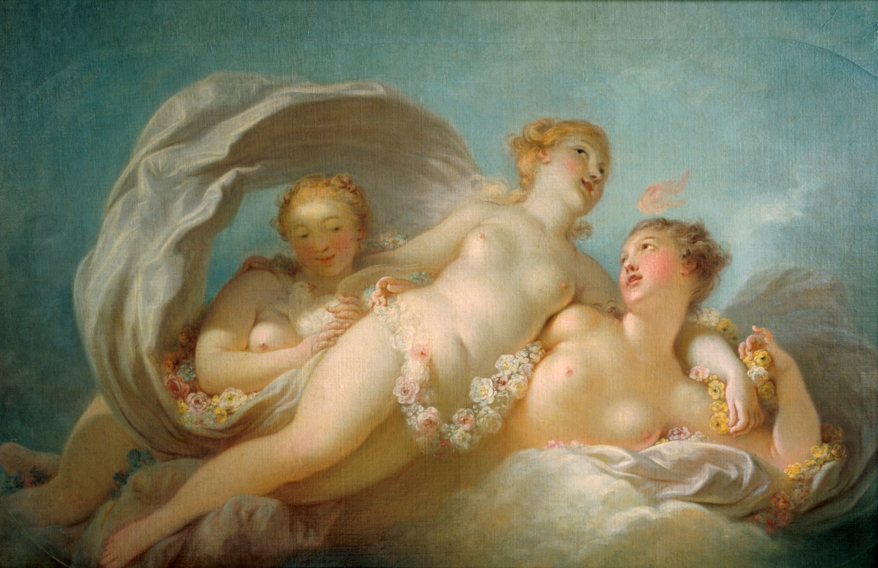 Üç Güzeller, 18. yüzyıl by Jean Honore Fragonard