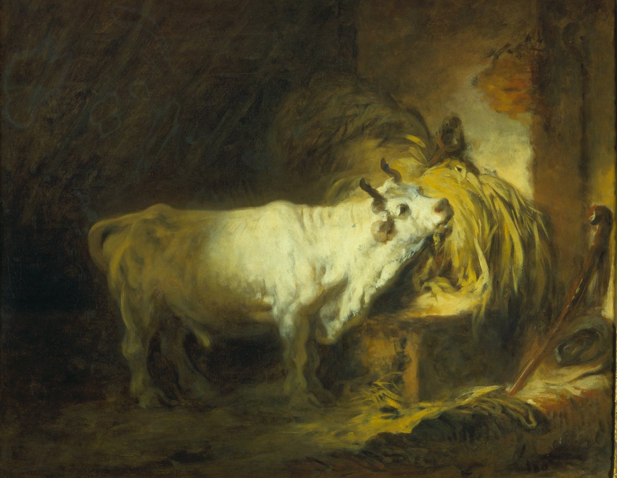 Ahırdaki Beyaz Boğa by Jean Honore Fragonard