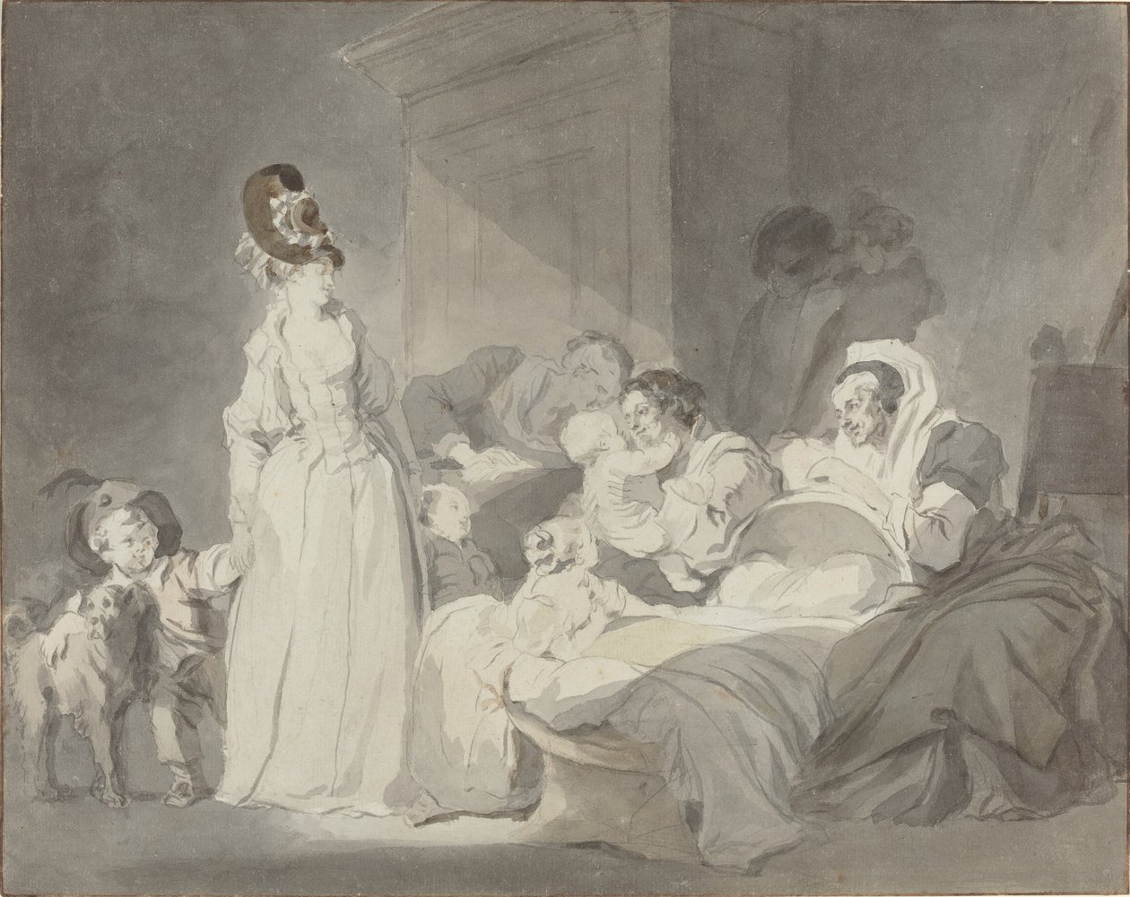Hemşire ziyareti by Jean Honore Fragonard