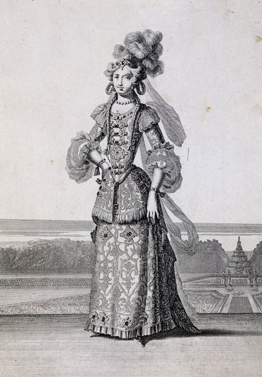 Kadın bale kostümleri, gravür Jean Berain the Elder (1637-1711), Fransa by Jean I  Berain