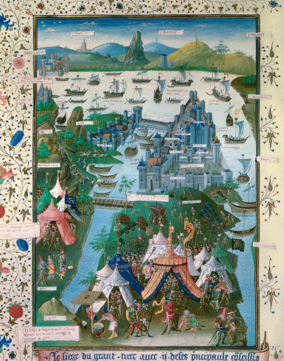 Muhammed II: II. Muhammed'in Osmanlı Türkleri tarafından Konstantinopolis'in kuşatılması (yakalama veya düşme) by Jean I Le Tavernier