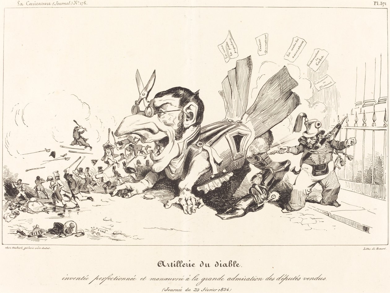 şeytanın topçusu by Jean Ignace Isidore Grandville and Eugène Hippolyte Forest