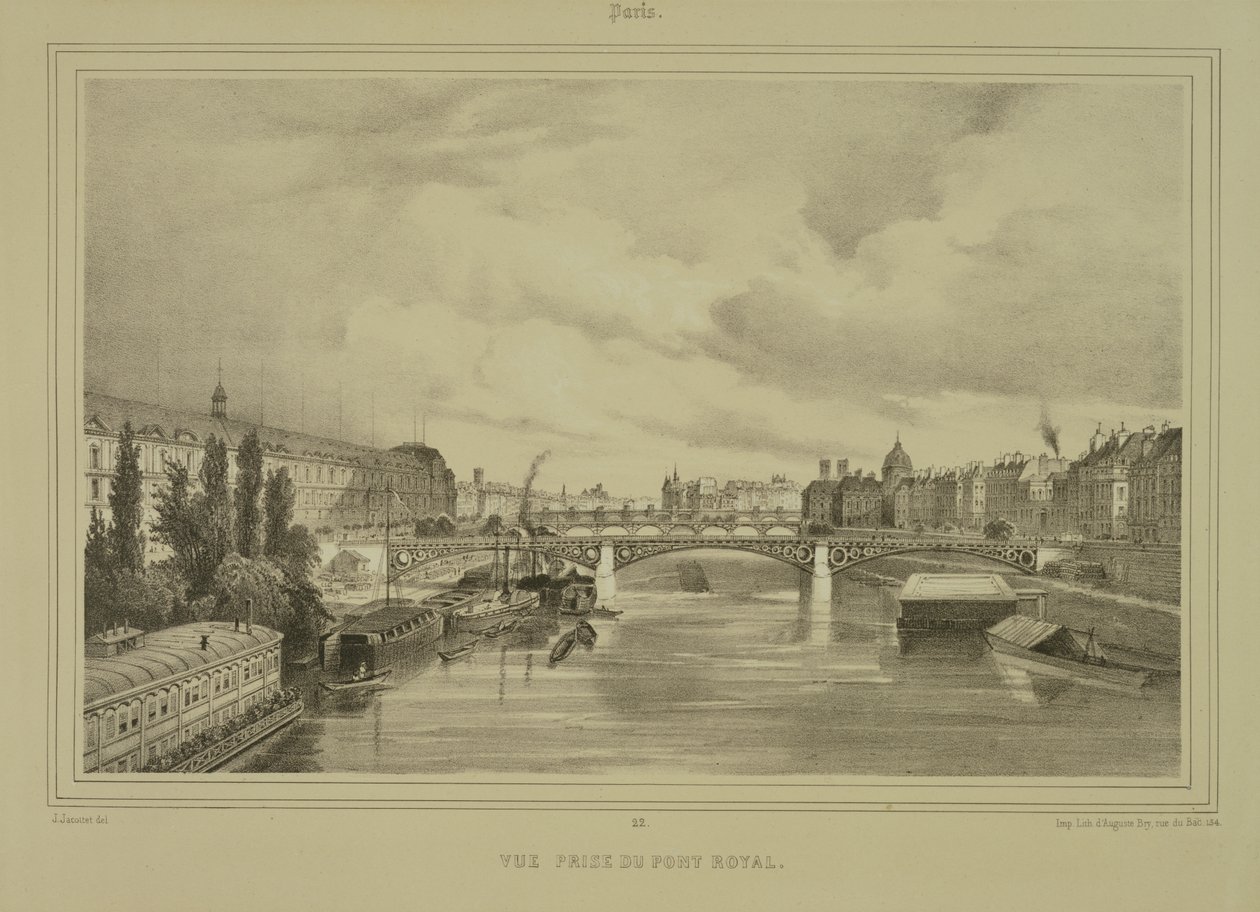Auguste Bry tarafından yayınlanan Pont Royal