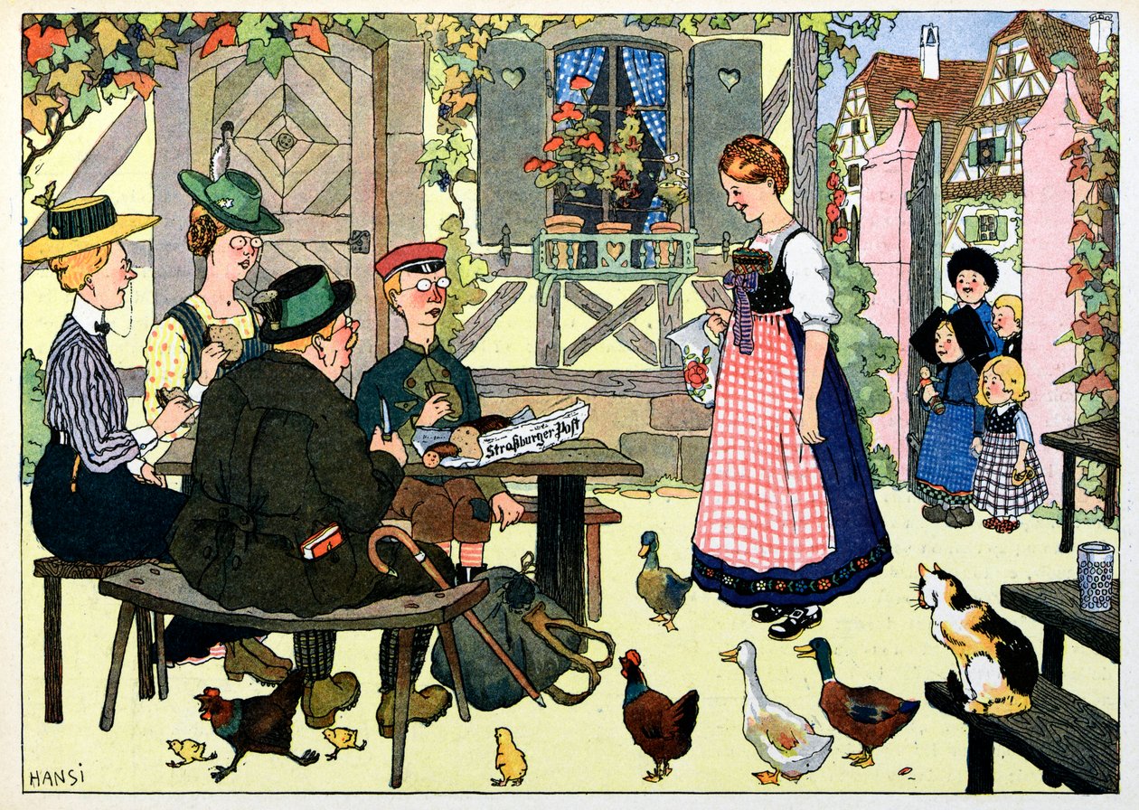 Benim köyüm unutmayanlar: Alman turistler; by Jean Jacques (1873 1951) Waltz