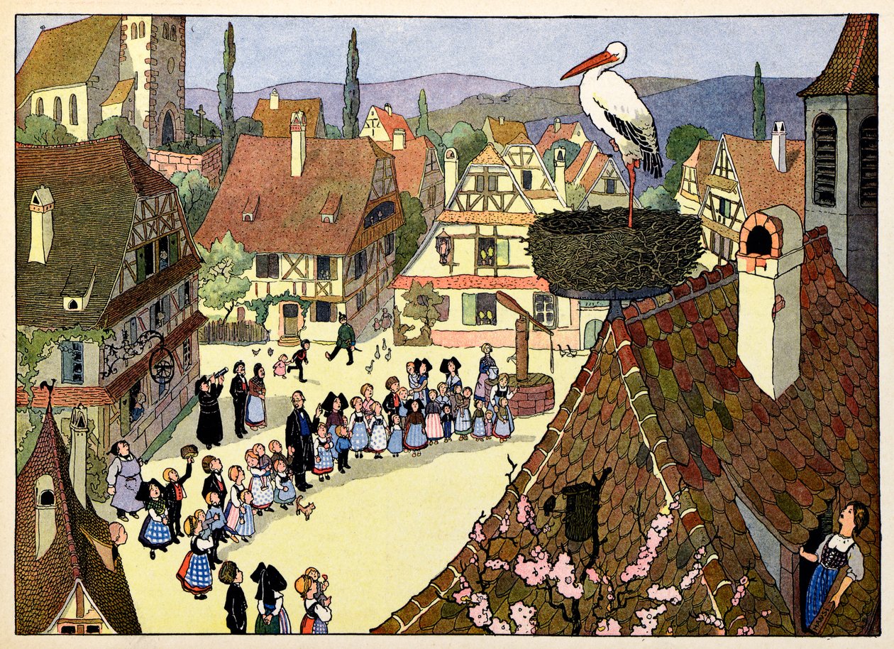 Köyüm, unutmayanlar: Leyleğin gelişi; by Jean Jacques (1873 1951) Waltz