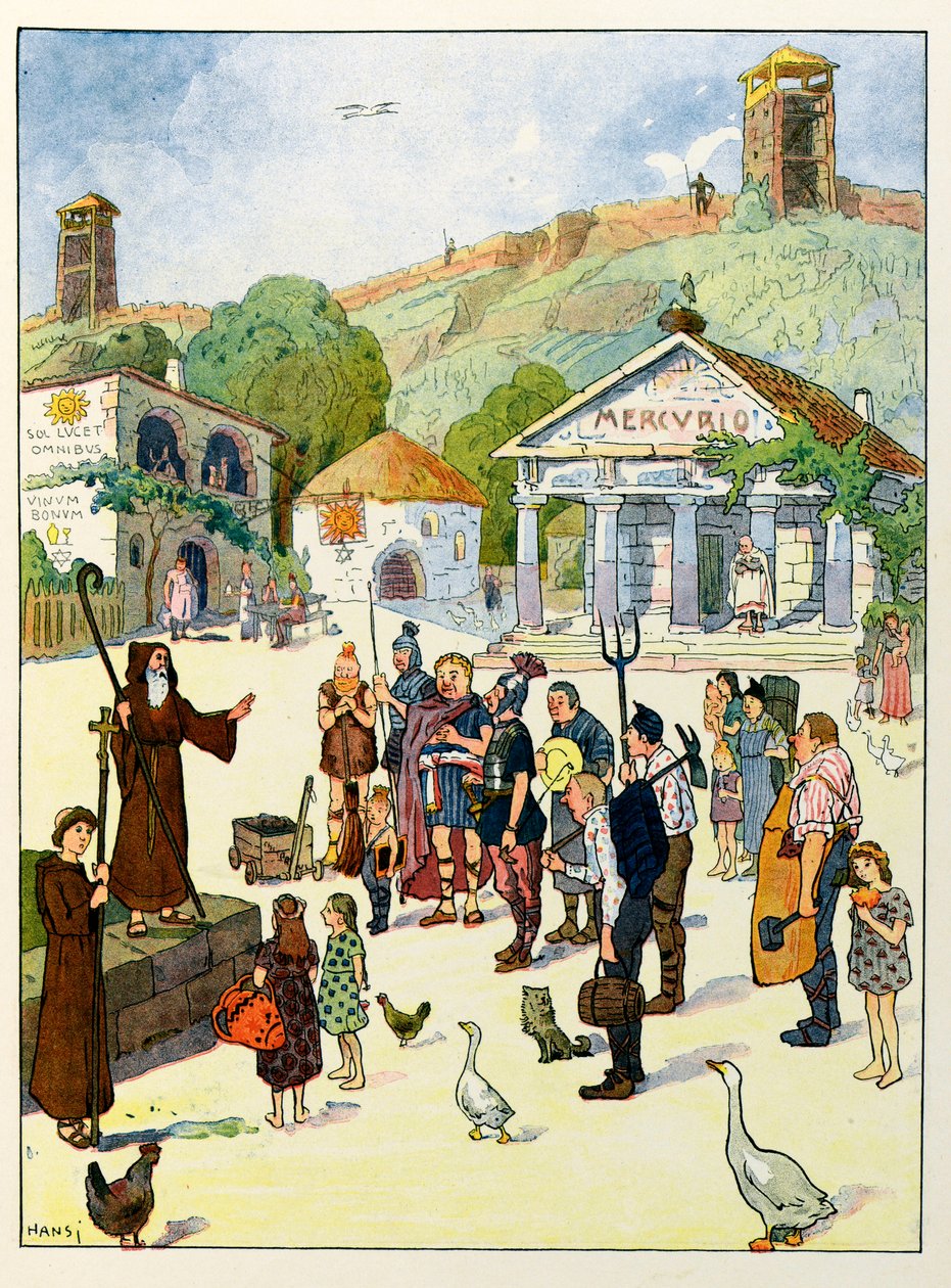 Alsas'ın hikayesi çocuklara anlatıyor; Alsas'ta Hristiyanlık; by Jean Jacques (1873 1951) Waltz