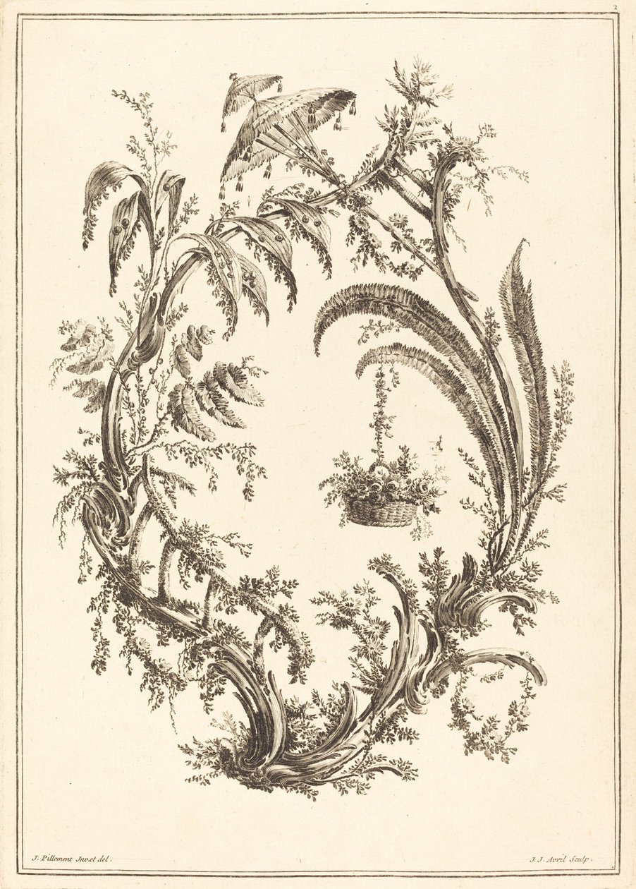 Şemsiye ve Asma Sepetli Süsleme. by Jean Jacques Avril