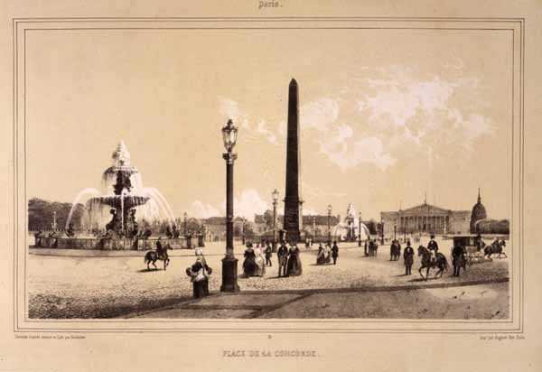 Place de la Concorde, Paris, Auguste Bry tarafından oyulmuş (gravür) by Jean Jacques Bachelier