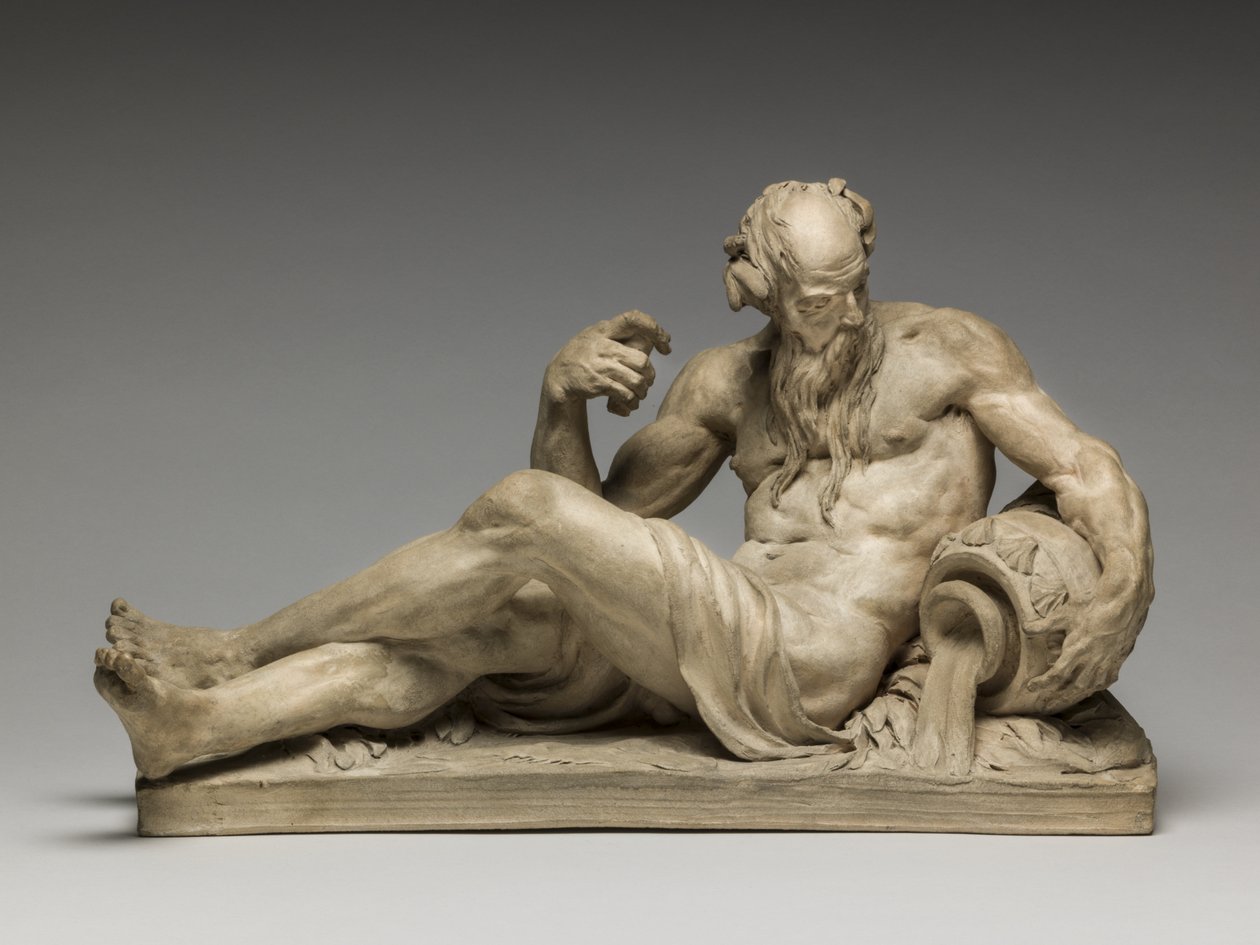 Nehir Tanrısı, 1755 (pişmiş toprak) by Jean Jacques Caffieri