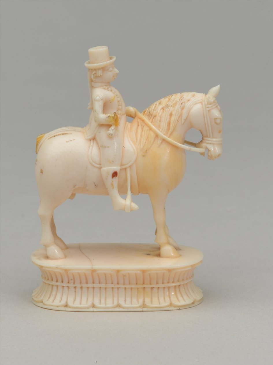 Beyaz şövalye, satranç taşı, Hindistan, 1820 dolaylarında by Jean Jacques Champin