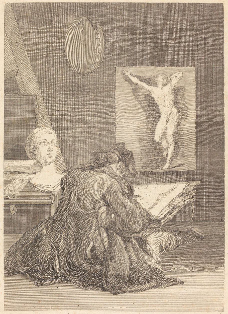teknik ressam by Jean Jacques Flipart after Jean Siméon Chardin
