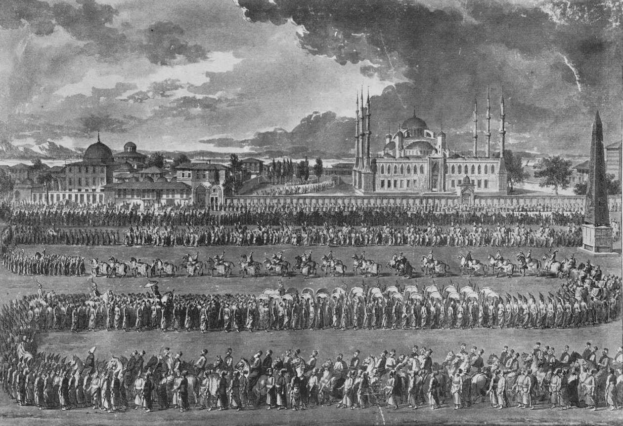 Padişahın Hipodromdaki Yürüyüşü by Jean Jacques Francois Le Barbier
