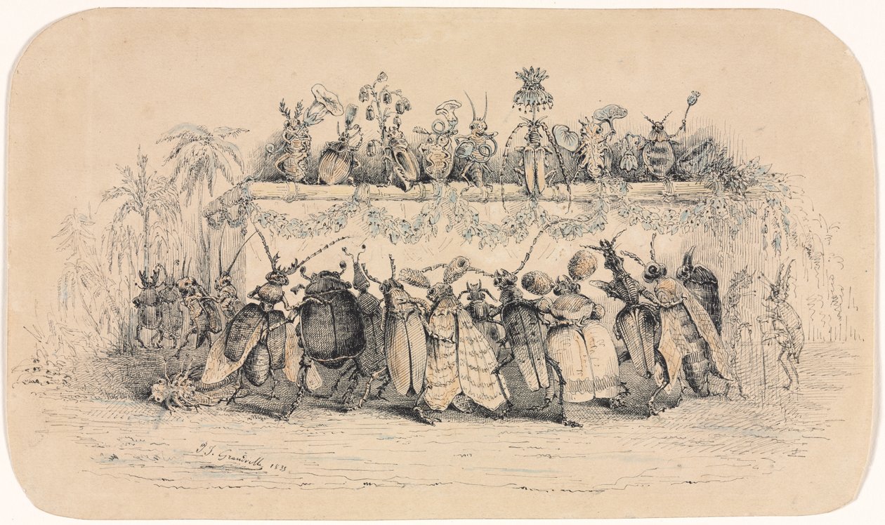 Bir Böcek Topu by Jean Jacques Grandville