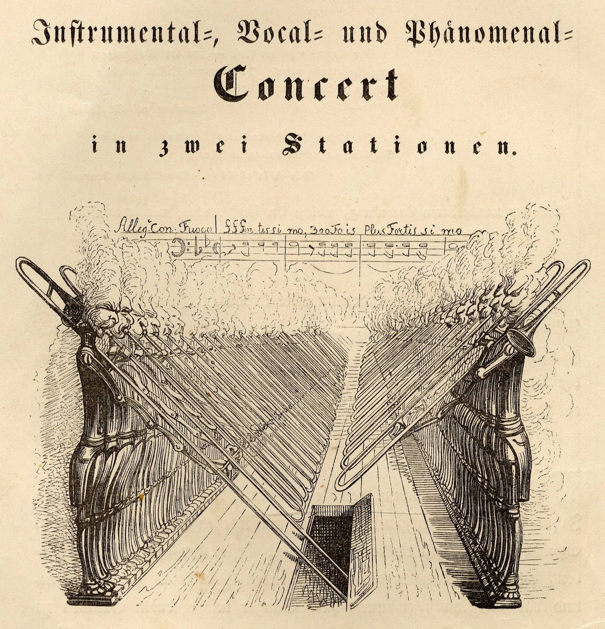 Enstrümantal Vokal ve Olağanüstü Konser, 1844 by Jean Jacques Grandville