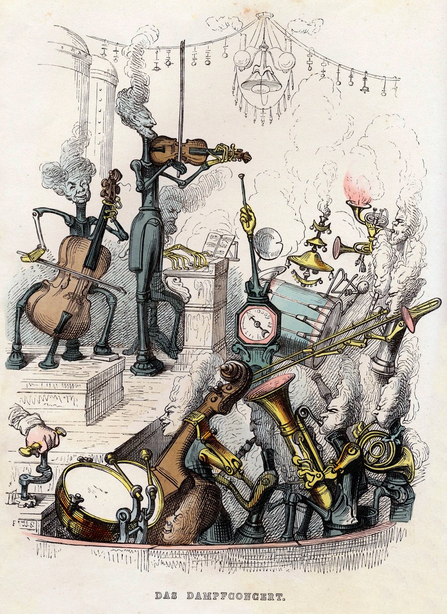 Buhar Konseri, 1844. by Jean Jacques Grandville