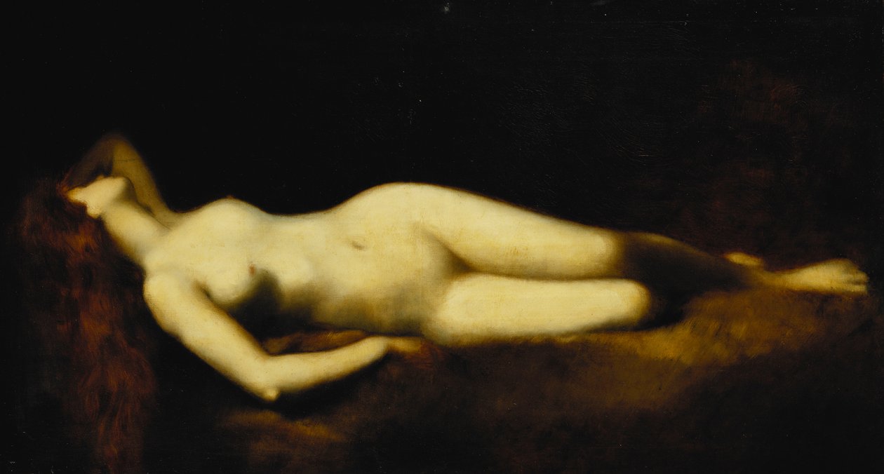 uzanmış çıplak, by Jean Jacques Henner