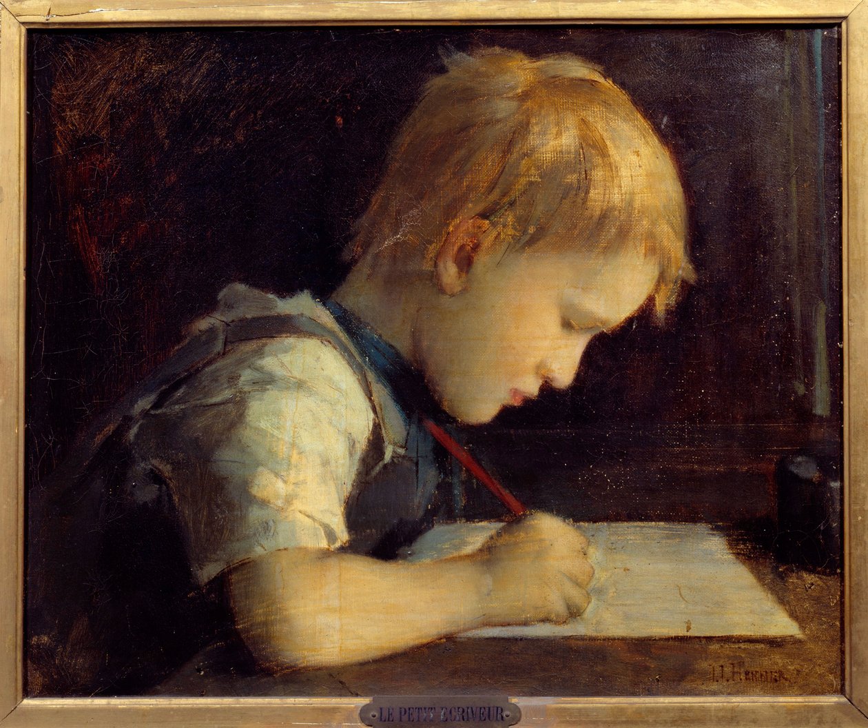 Küçük yazar Paul Henner (1860-1867) ressamın yeğeni Jean Jacques Henner (1829-1905) 19. yüzyıl Paris, Musee du Petit Palais by Jean Jacques Henner