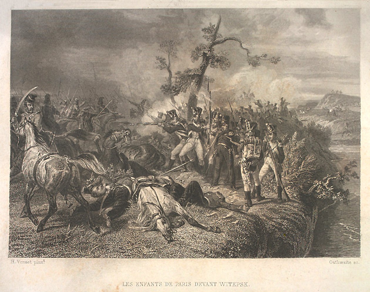 Ostrovno yakınlarında Rus birlikleri ile Fransız süvarileri arasındaki savaş 25-26 Temmuz 1812 by Jean Jacques Outhwaite
