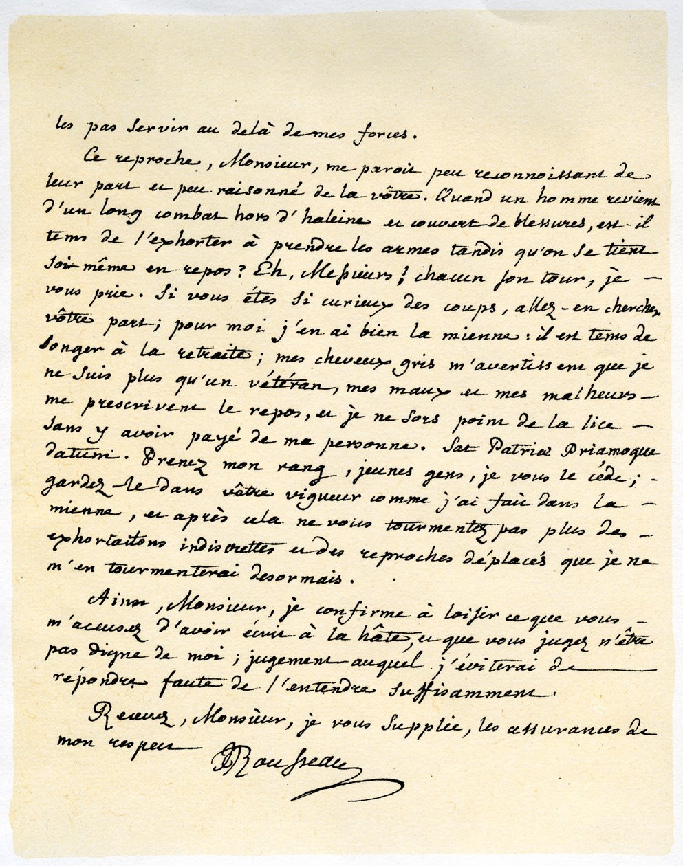 Jean Jaques Rousseau'nun mektubu, 15 Temmuz 1764. by Jean Jacques Rousseau