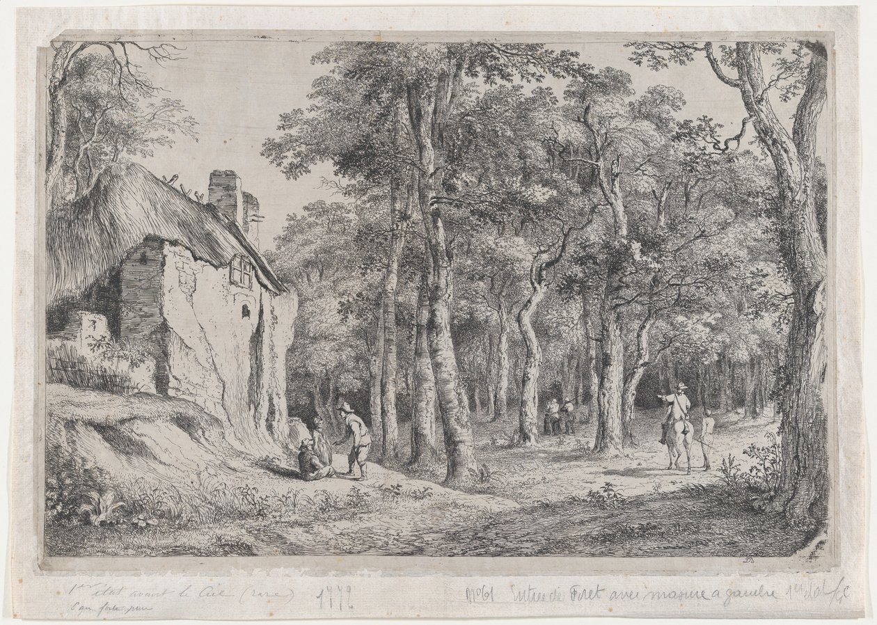 Bir Ormanın Girişinde Kulübe, 1772. by Jean Jacques de Boissieu
