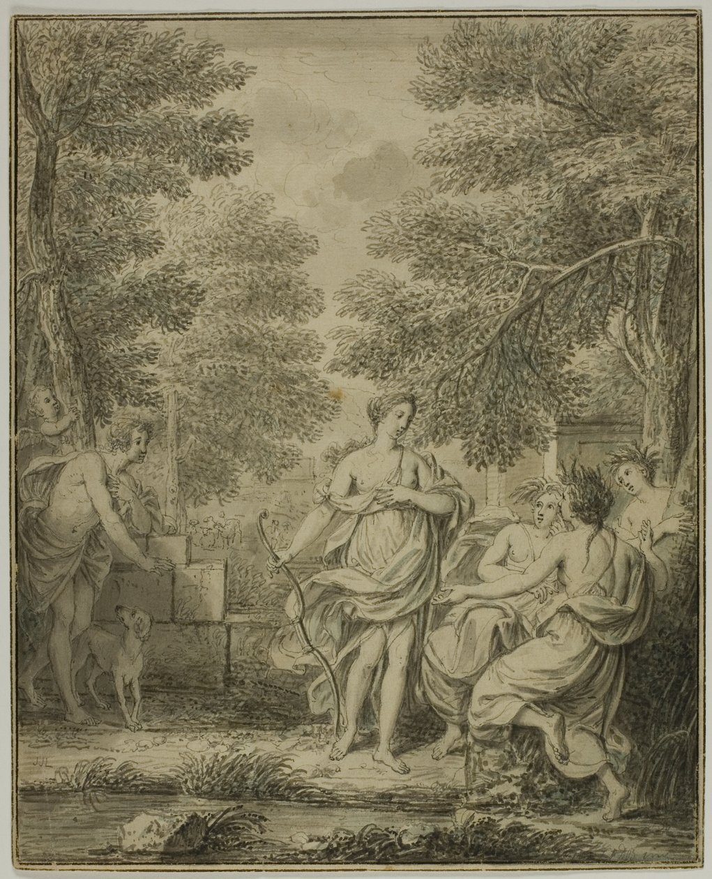 Diana ve Actaeon by Jean-Jacques de Boissieu