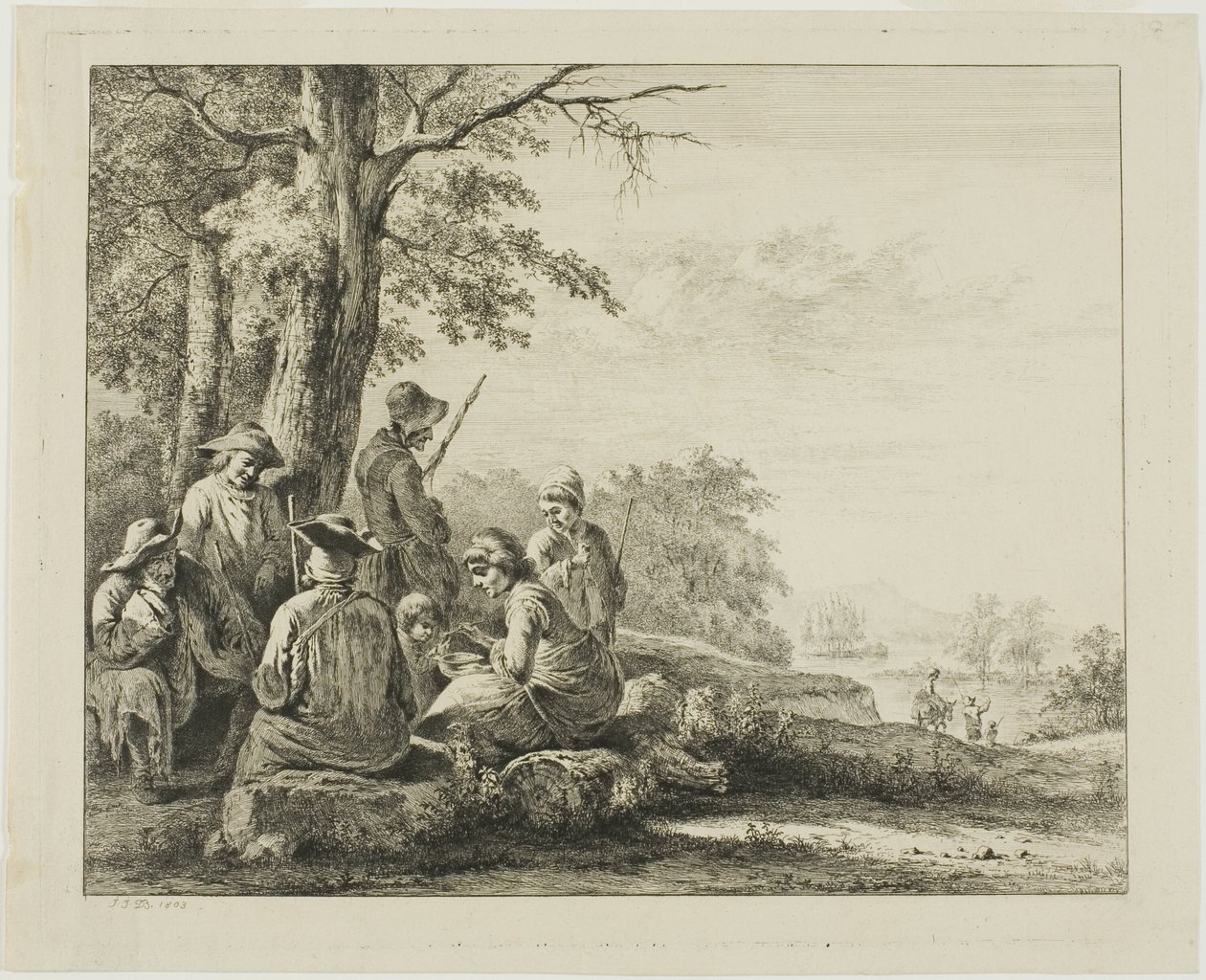 Manzarada Aile Sahnesi by Jean Jacques de Boissieu