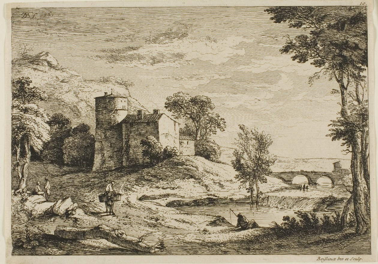 Eşeğe Binen Köylü by Jean Jacques de Boissieu