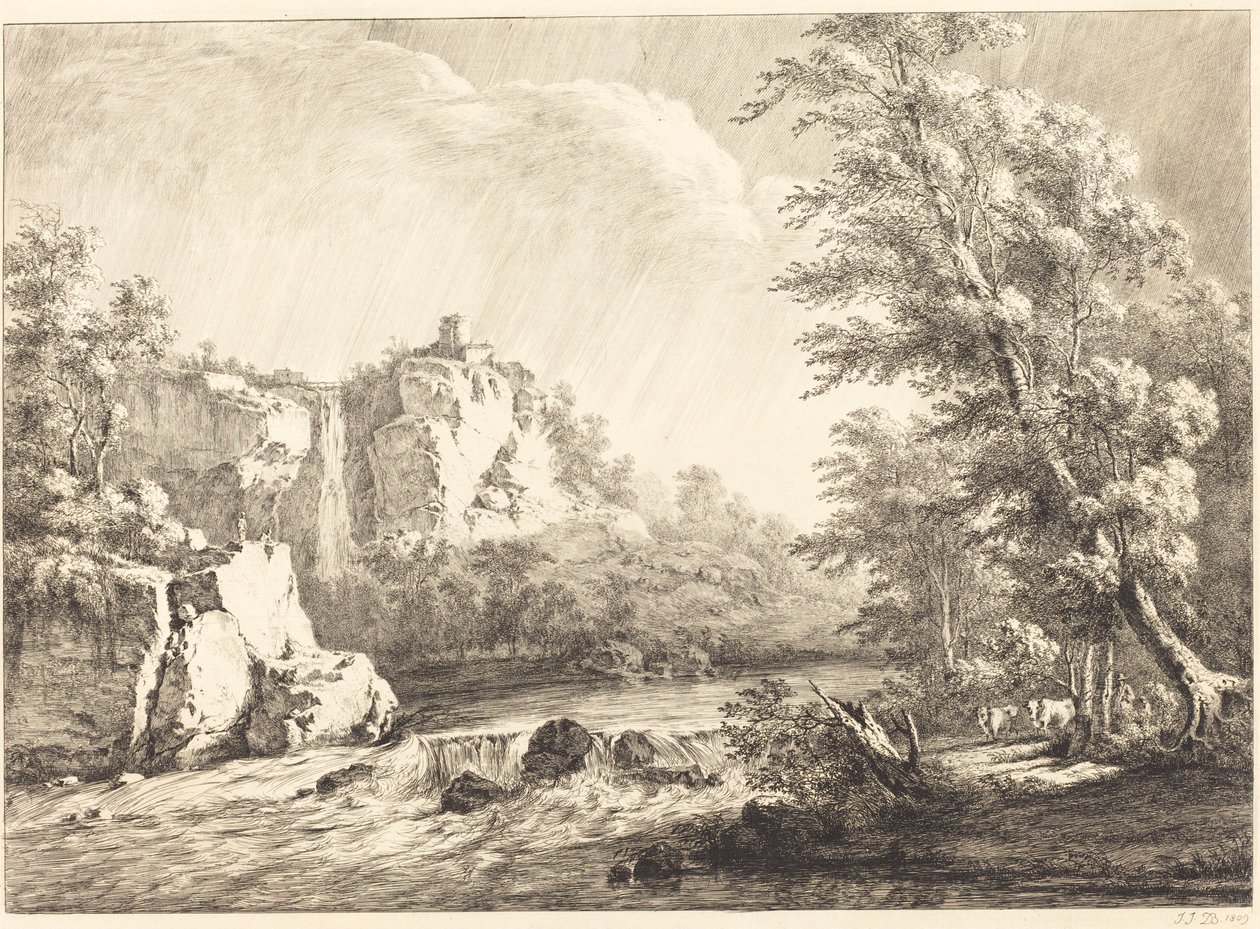 Geçen Fırtına ile Nehir Manzarası by Jean Jacques de Boissieu