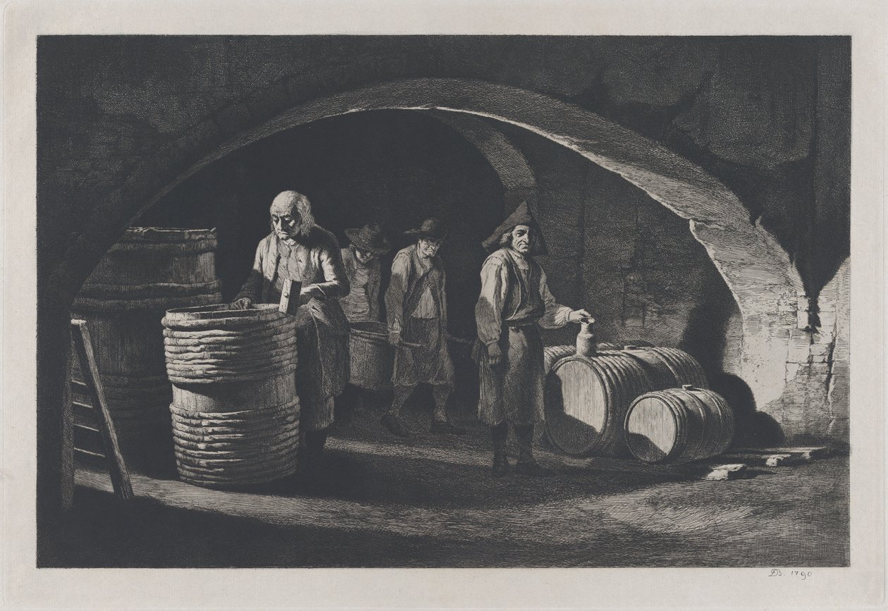 Coopers, 1790 orijinalinin 19. yüzyıl sonu reprodüksiyonu. by Jean Jacques de Boissieu