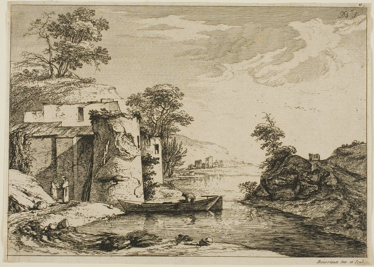 Nehrin Kenarındaki Eski Kule by Jean Jacques de Boissieu