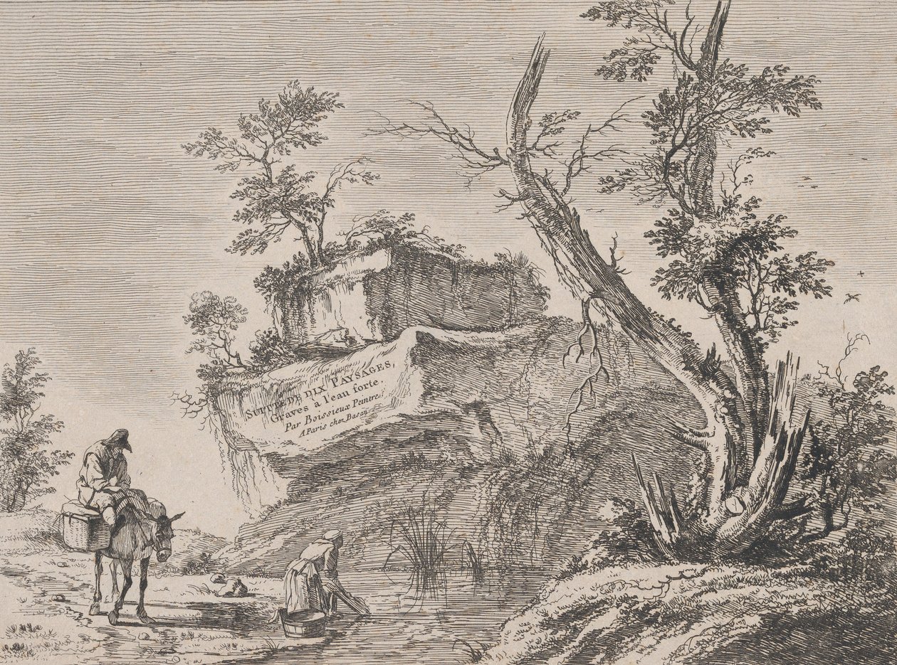 On Manzara Serisinin Başlık Sayfası, 1763. by Jean Jacques de Boissieu