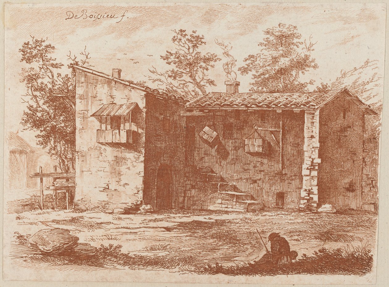 Kiremit Çatılı İki Ev by Jean Jacques de Boissieu