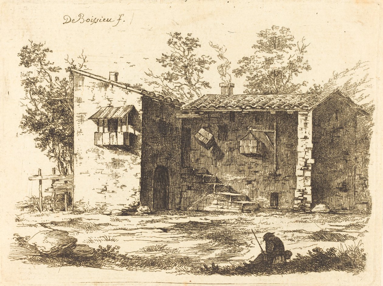 Kiremit Çatılı İki Ev by Jean Jacques de Boissieu
