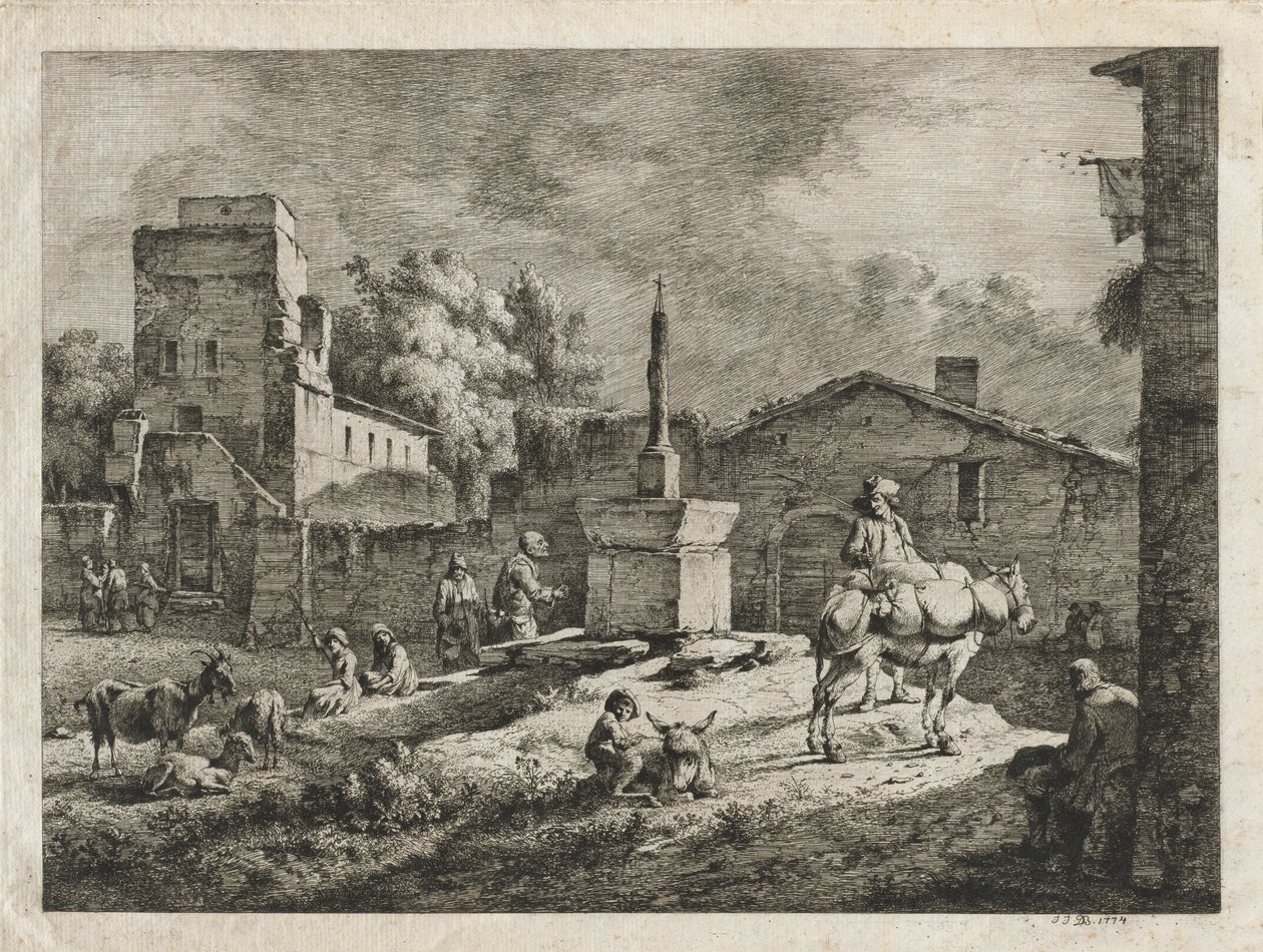 Saint-Andeol'ün görünümü by Jean Jacques de Boissieu