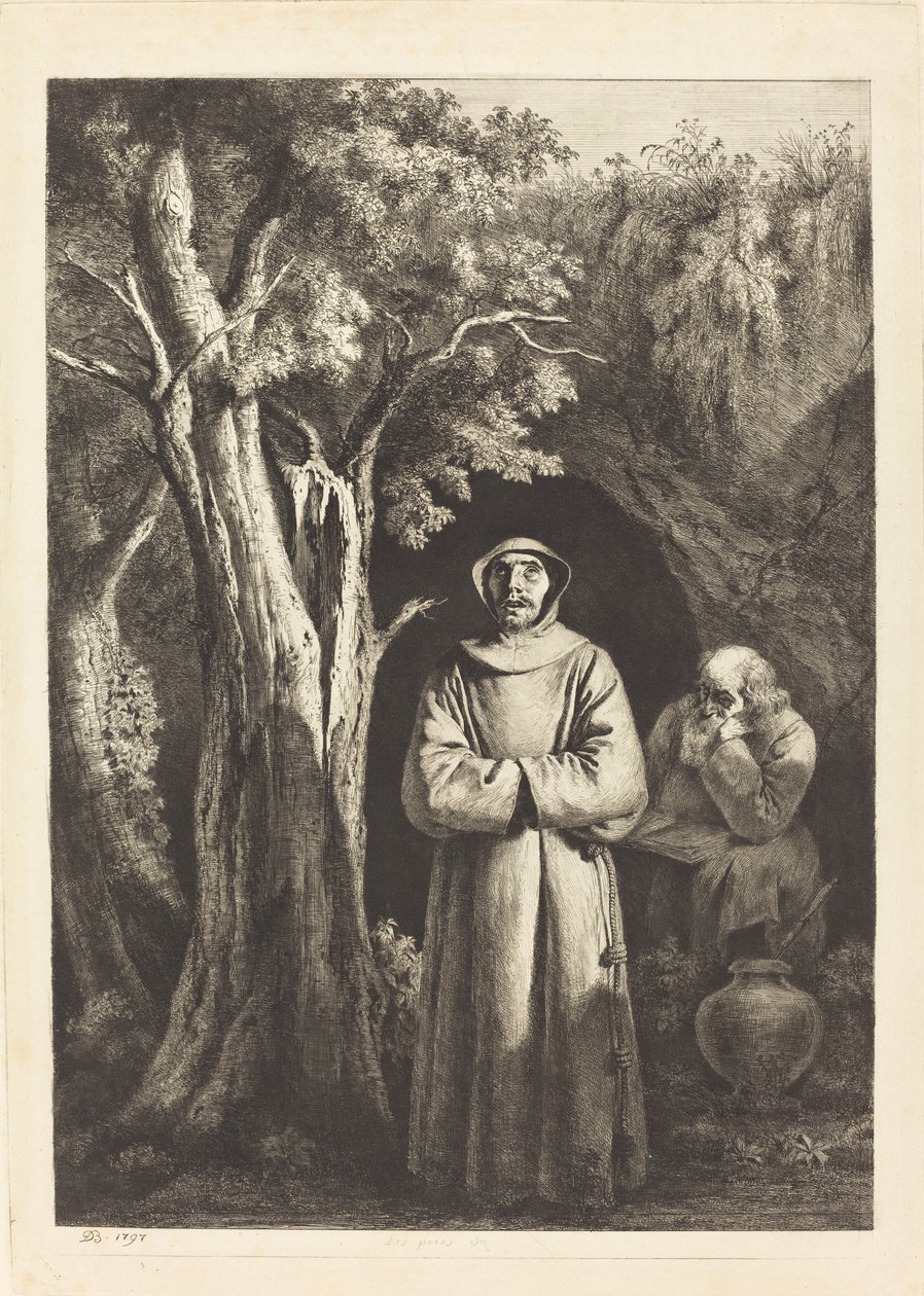çöl rahipleri by Jean Jacques de Boissieu after Francisco