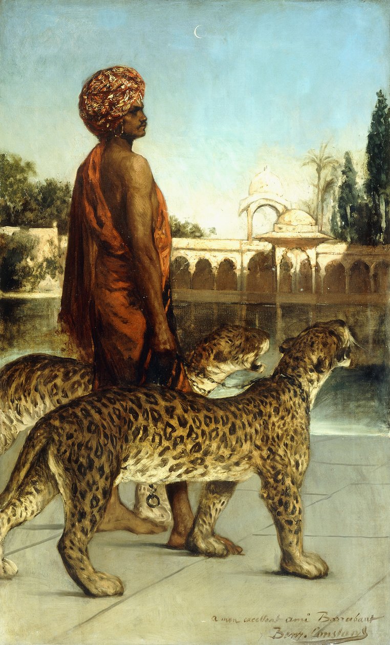 İki Leoparlı Saray Muhafızı by Jean Joseph Benjamin Constant