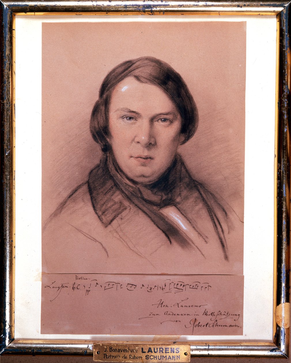 Robert Schumann, Alman besteci, 19. yüzyılın ortalarında by Jean Joseph Bonaventure Laurens