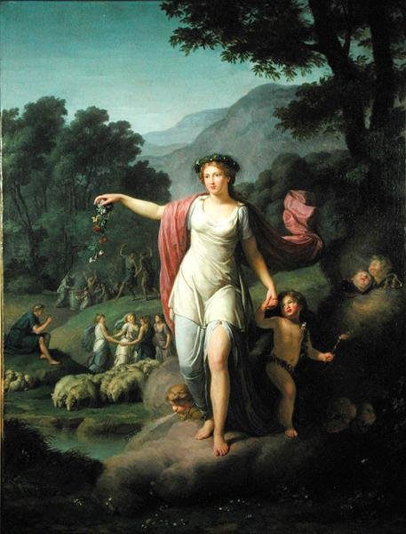 Bahar (tuval üzerine yağlı boya) by Jean Joseph Taillasson