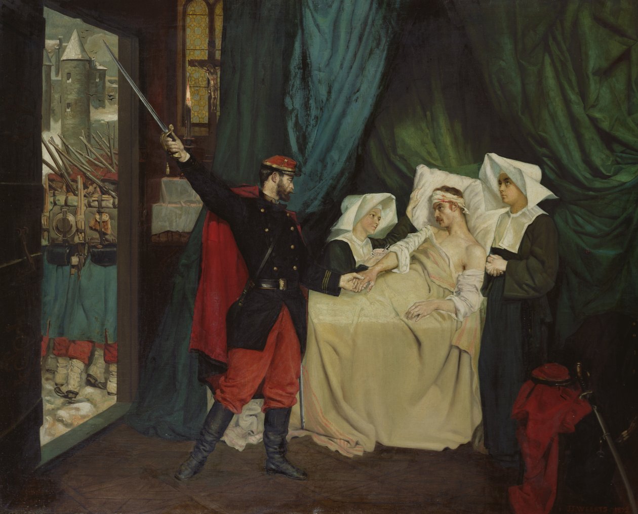 1870 Savaşı Sırasında Sahne by Jean Joseph Weerts