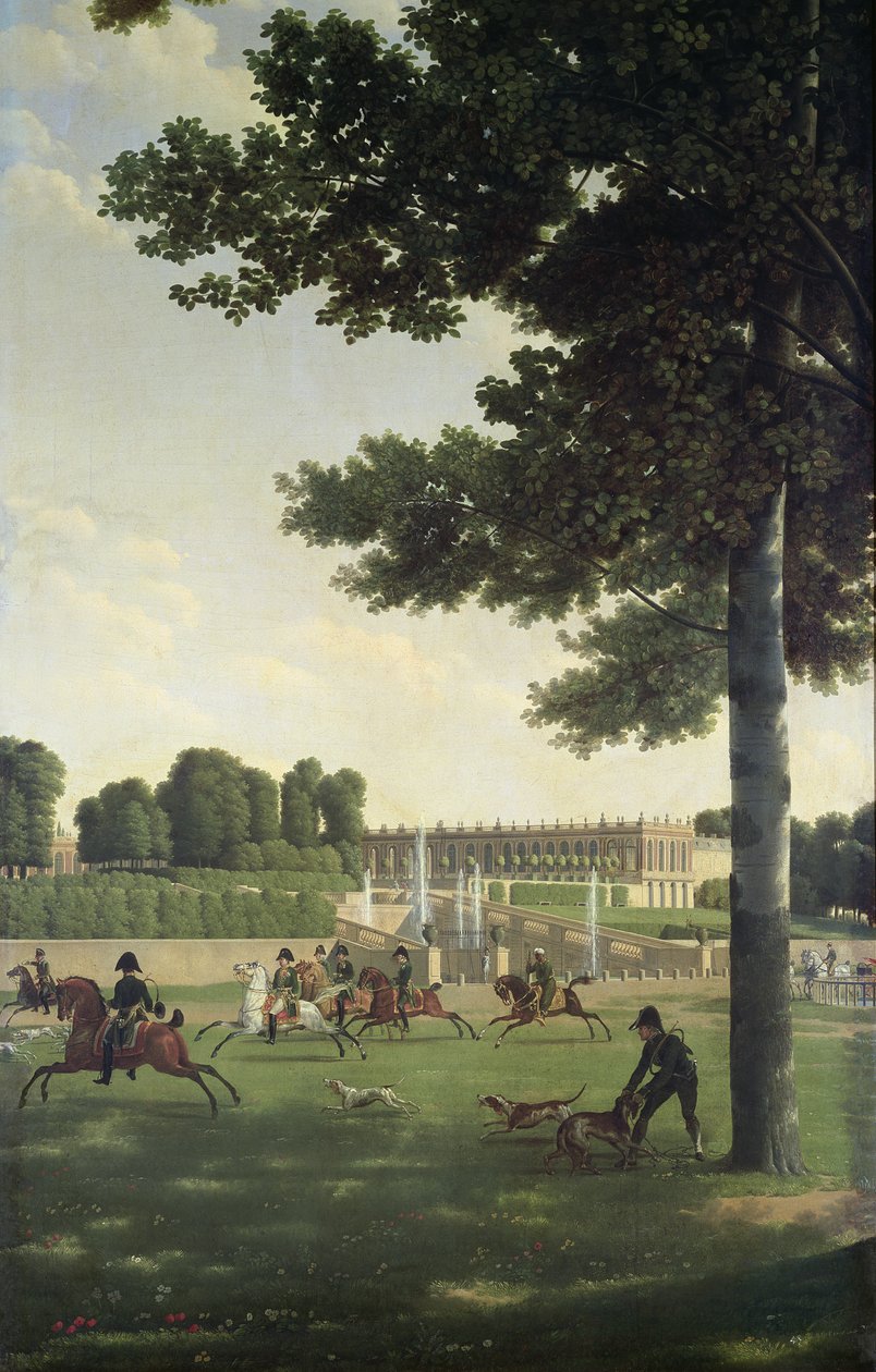Grand Trianon Önündeki Açık Alan, 1810 by Jean Joseph Xavier Bidauld