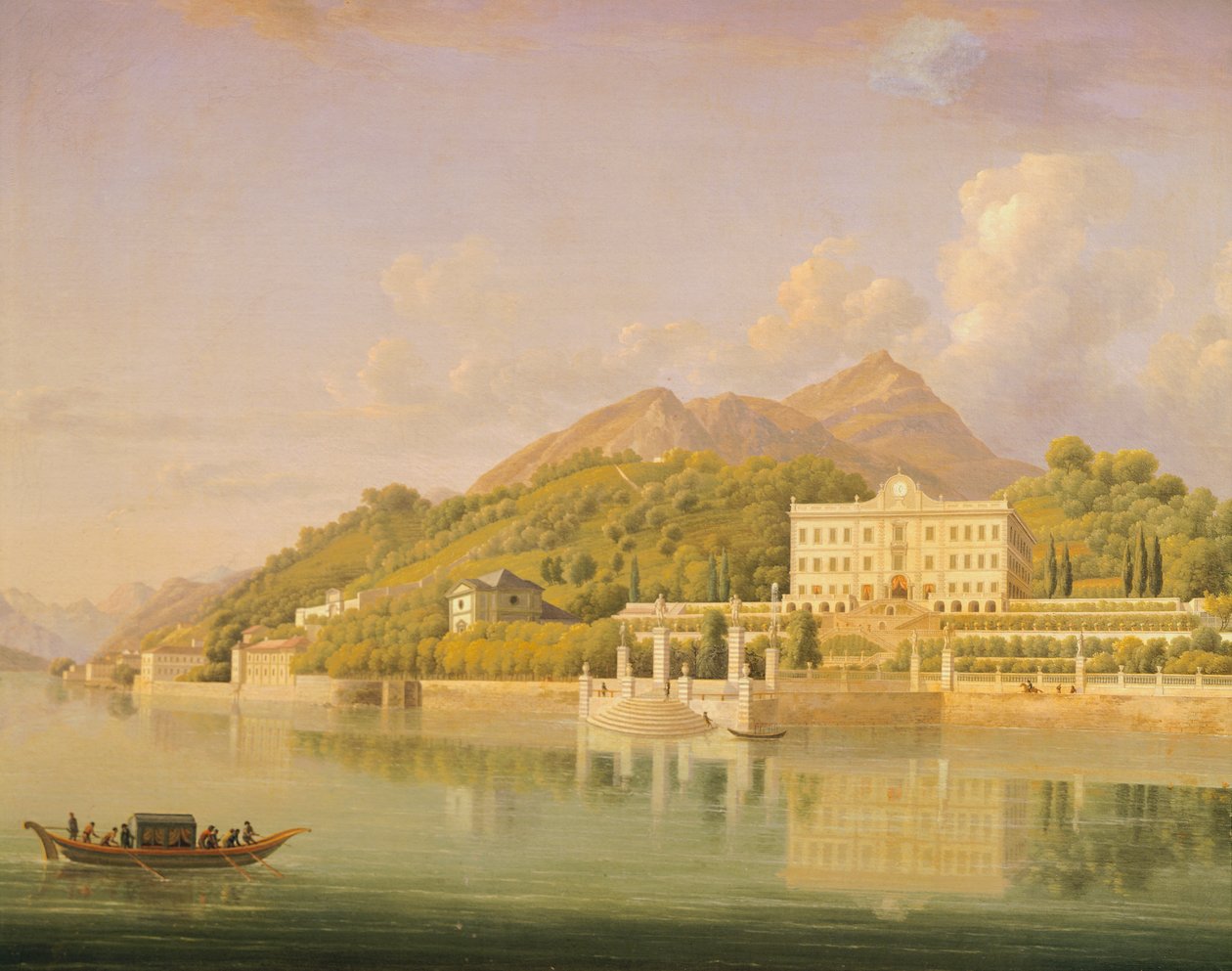 Como Gölü'ndeki Tremezzo'daki Villa Carlotta, Jean-Joseph-Xavier Bidauld (1758-1846), İtalya by Jean Joseph Xavier Bidauld