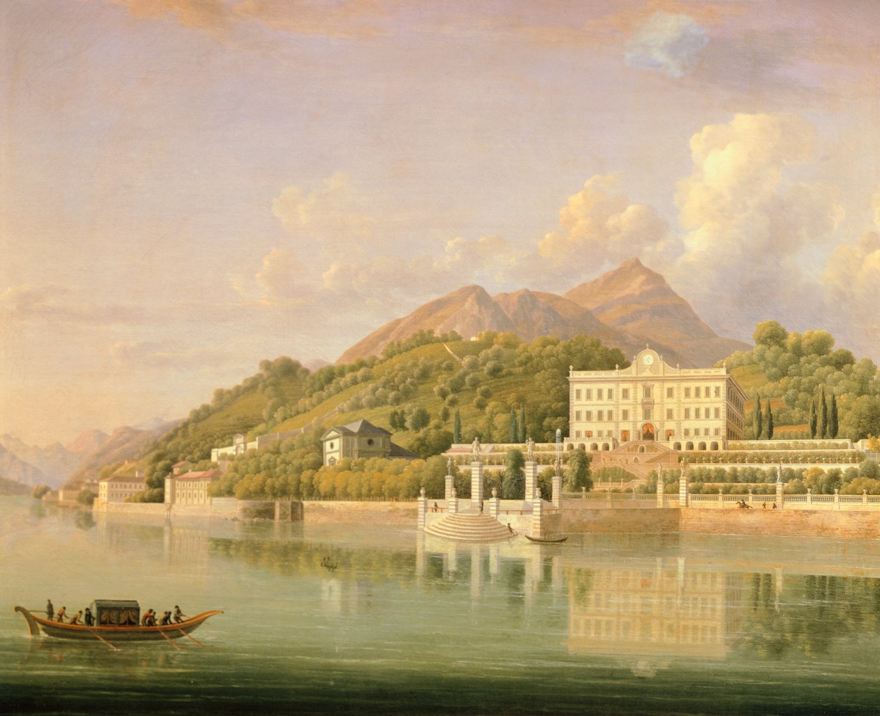 Como Gölü'ndeki Tremezzo'daki Villa Carlotta, Jean Joseph Xavier Bidauld (1758-1846), İtalya by Jean Joseph Xavier Bidauld