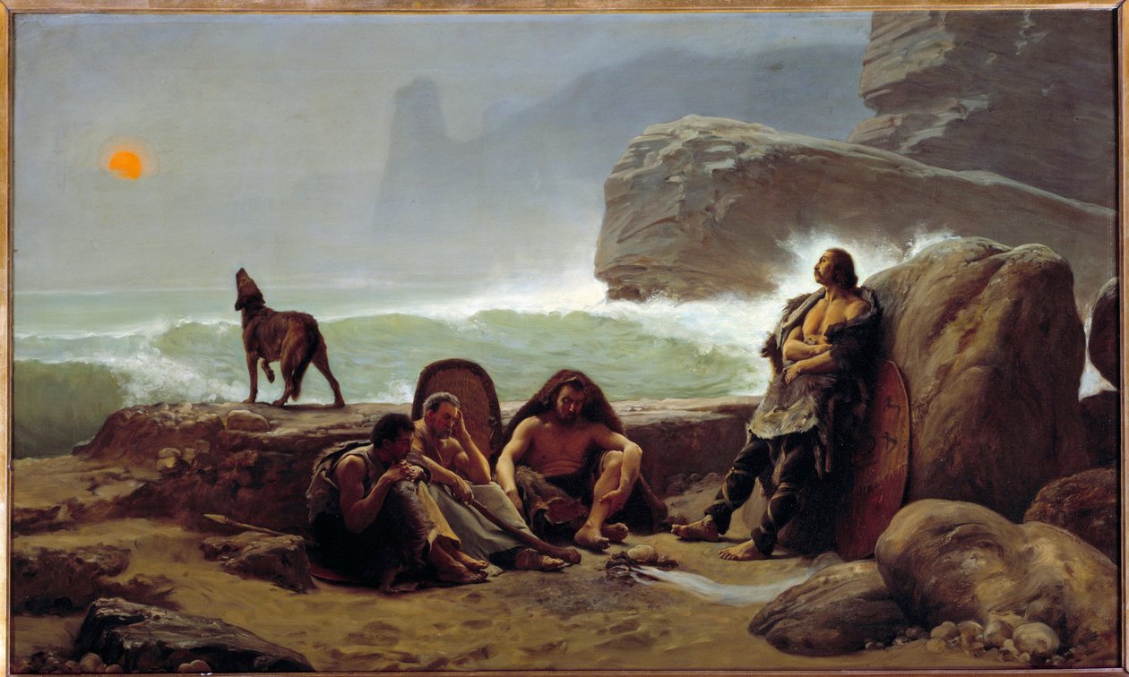 Galyalı bahisçiler. Jean Jules Antoine Lecomte Du Nouy (1842-1923) tarafından yapılan tablo by Jean Jules Antoine Lecomte du Nouy