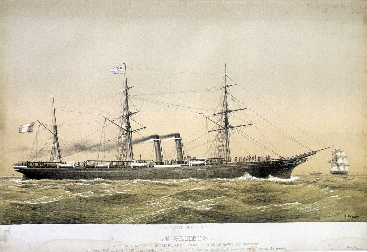 Pereire gemisi, Le Havre ile New York arasında ve 1868