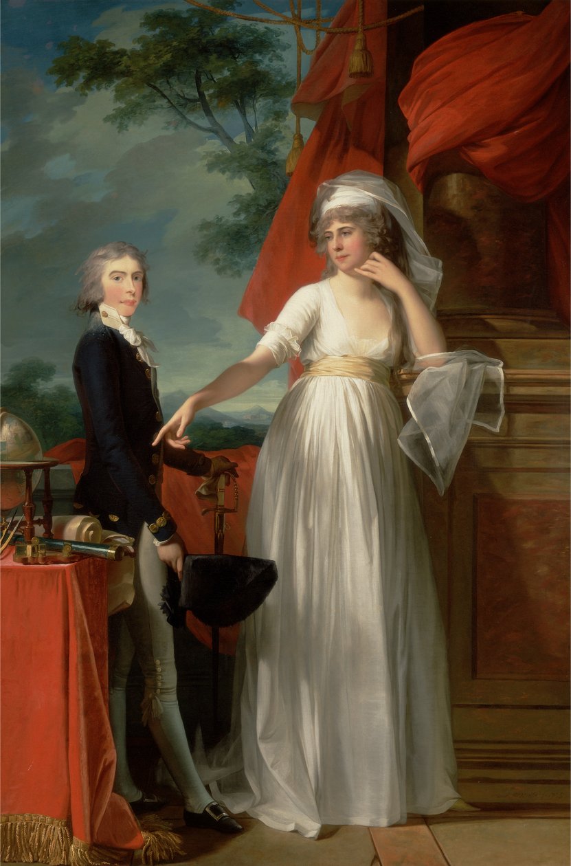 Margaret Callender ve oğlu James Kearney by Jean Laurent Mosnier