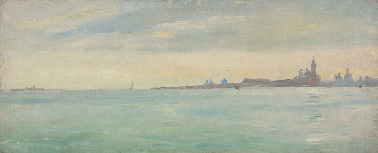 Halk Bahçesinden Görülen Venedik, 1873. by Jean Lecomte du Nouy
