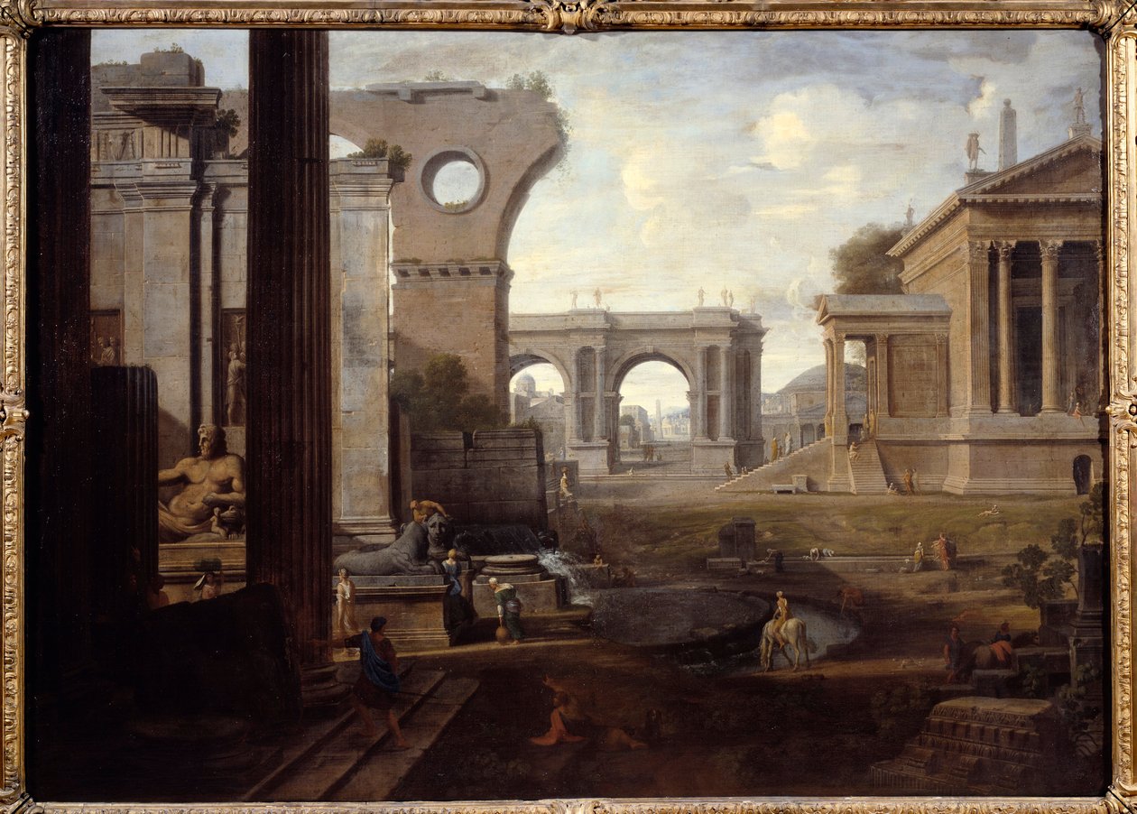 Antik kalıntılar. Jean Lemaire tarafından yapılan boyama (1598 - 1659) by Jean Lemaire