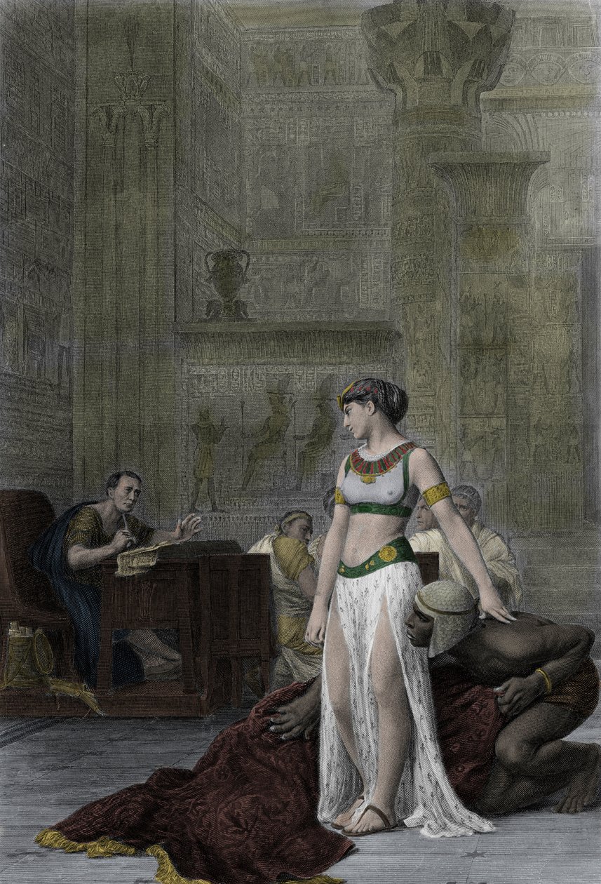 Mısır Kraliçesi Kleopatra VII Thea Philopator (MÖ 69-30) ve Jules Cesar (MÖ 100-44) - Shakespeare